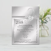 Zilveren Huwelijksjubileum Hart Kaart (Staand voorkant)