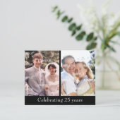 Zilveren Huwelijksjubileum Kaart (Staand voorkant)