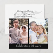 Zilveren Huwelijksjubileum Kaart (Voorkant / Achterkant)