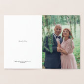 Zilveren Huwelijksjubileum Koppel Foto Folie Kaarten (Binnen)