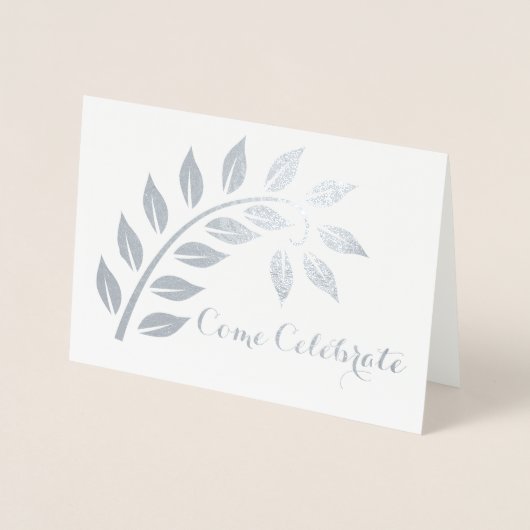 Zilveren Huwelijksjubileum Uitnodiging met Foto na (Voorkant)