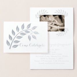 Zilveren Huwelijksjubileum Uitnodiging met Foto na