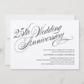 Zilveren Huwelijksjubileum Uitnodigingen (Voorkant)
