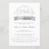 Zilveren Huwelijksjubileum Uitnodigingen 25 jaar