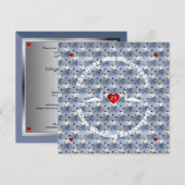 Zilveren Huwelijksjubileum Zwanen Kaart (Voorkant / Achterkant)