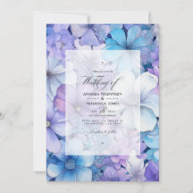 Zilveren, Ijsblauwe en Lila Bloemen Bruiloft
