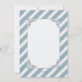 Zilveren Impressie Blauw Religieuze Uitnodiging Aa (Achterkant)