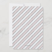 Zilveren Impressie Roze Religieuze Uitnodiging (Achterkant)