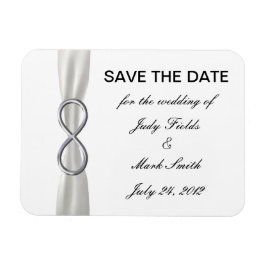 Zilveren Infinity Wit Bruiloft Save The Date Magne Magneet