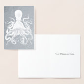 Zilveren inktvis folie kaarten (Display)