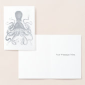 Zilveren inktvis folie kaarten (Display)