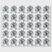 Zilveren iriserende bogen Wit inpakpapier (Vlak)