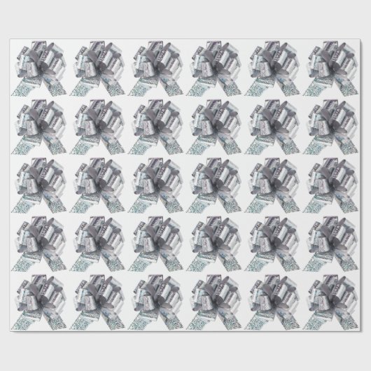 Zilveren iriserende bogen Wit inpakpapier (Vlak)