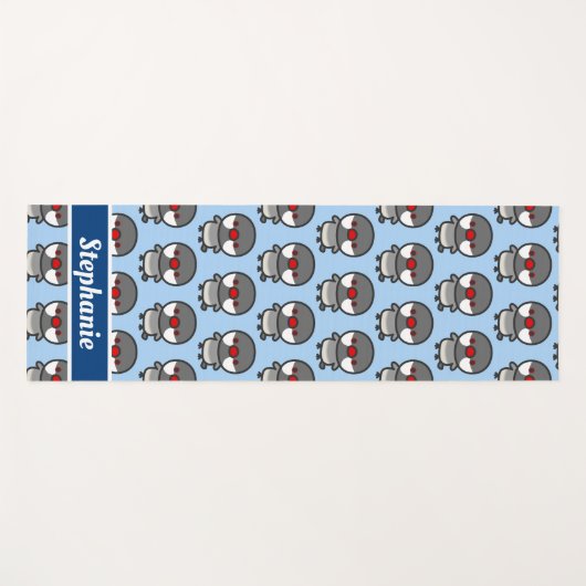 zilveren Java mus Yogamat (Voorkant (horizontaal))