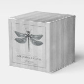 Zilveren Jeweled Dragonfly bruiloft Bedankdoosjes (Voorkant Zijde)