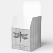 Zilveren Jeweled Dragonfly bruiloft Bedankdoosjes (Geopend)