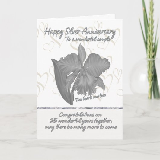 Zilveren Jubilea Kaart - 25e Jubilea Kaart (Voorkant)