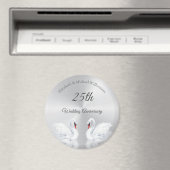 Zilveren Jubileum 25th Wedding Magneet (Insitu (Vaatwasser))