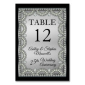 Zilveren Jubileum Diamanten 25e Huwelijksverjaarda Kaart (Achterkant)