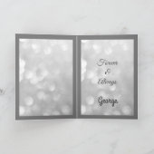 Zilveren Jubileum vrouw Wenskaart. Kaart (Binnen)