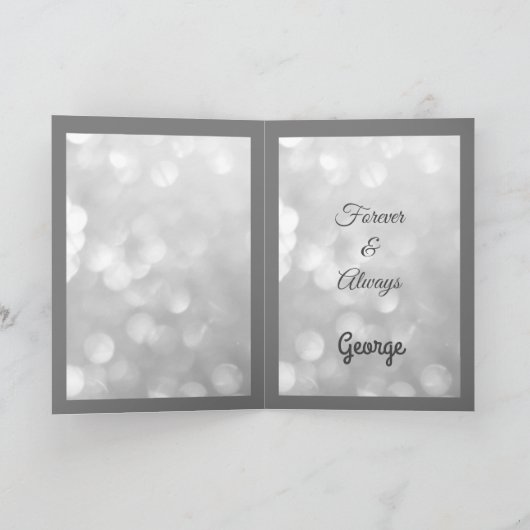 Zilveren Jubileum vrouw Wenskaart. Kaart (Binnen)