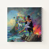 Zilveren jurk Priesteres Occult Dark Witchy AI Art Notitieboek (Achterkant)