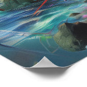 Zilveren jurk Priesteres Witchy AI Art Matte Value Poster (Hoek)