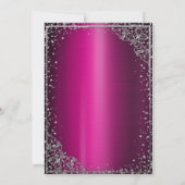 Zilveren jurk tiara, diamanten Paarse quinceañera Kaart (Achterkant)