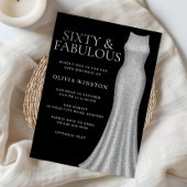 Zilveren jurk zwart zestig en fantastische 60e ver kaart