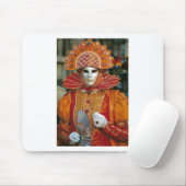 Zilveren Kabuku-masker Muismat (Met muis)