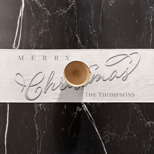 Zilveren kalligrafie Script Winter Sneeuwvlok Scha Korte Tafelloper