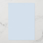 zilveren kam baby jongen Doop Folie Uitnodiging (Achterkant)