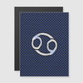 Zilveren Kanker Dierenriem Symbool Navy Koolstofve (Voorkant / Achterkant)