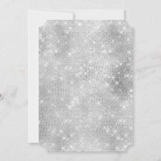 Zilveren Kant Bloemen Kaart (Achterkant)