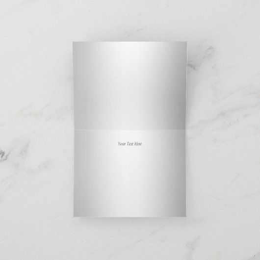 Zilveren Kant & Kruisdoop Dank u kaart (Binnen)