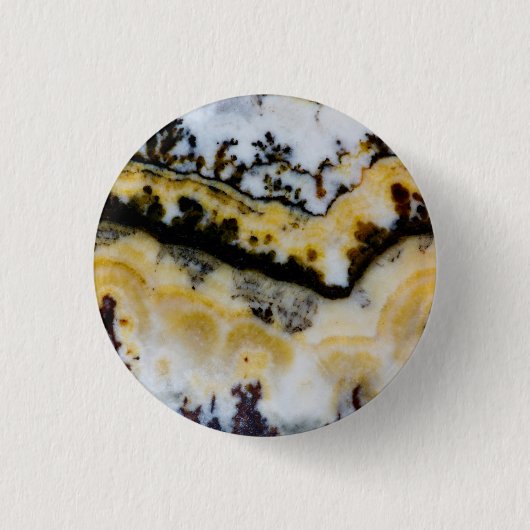 Zilveren Kant Onyx Ronde Button 3,2 Cm (Voorkant)