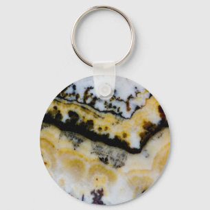 Zilveren Kant Onyx Sleutelhanger