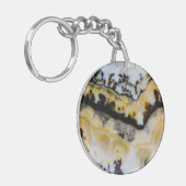 Zilveren Kant Onyx Sleutelhanger (Voorkant Links)