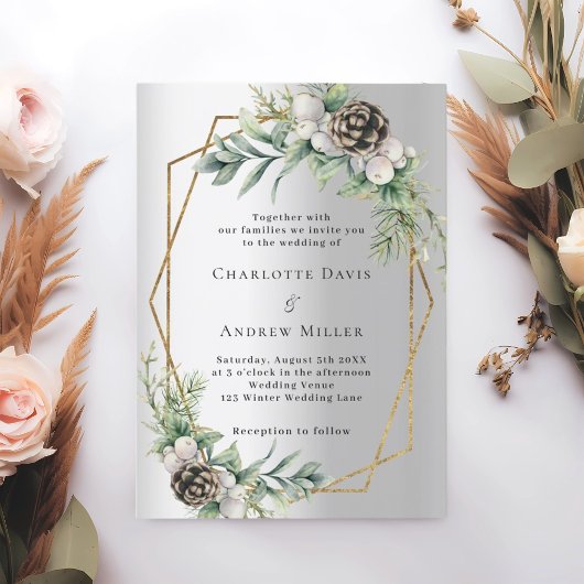 Zilveren kegel grenen groen goud geometrische brui kaart