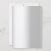 Zilveren kegel grenen groen winter bruiloft kaart (Achterkant)