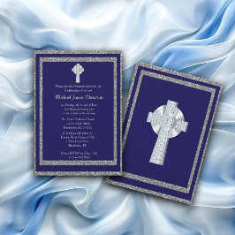 Zilveren Keltische Kruis bevestiging Kaart