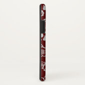 Zilveren Kersenrood Victoriaans Bloemenslinger Kan Case-Mate iPhone Case (Achterkant/rechts)
