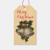  Zilveren Kerst Bells Holiday Gift Labels Cadeaulabel (Voorkant)