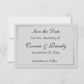 Zilveren Kerst Foto Save the Date (Achterkant)