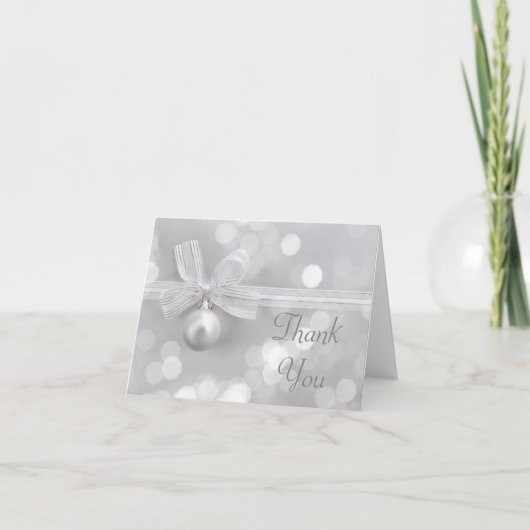 Zilveren Kerst Huwelijk Bedankt (Voorkant)