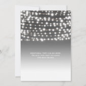 Zilveren Kerst Slinger Licht Uitnodiging (Achterkant)