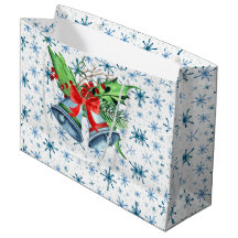 Zilveren kerstaven, Holly en Blauwe Snowflakes