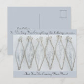  zilveren kerstbal briefkaart (Voorkant / Achterkant)