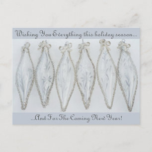  zilveren kerstbal briefkaart