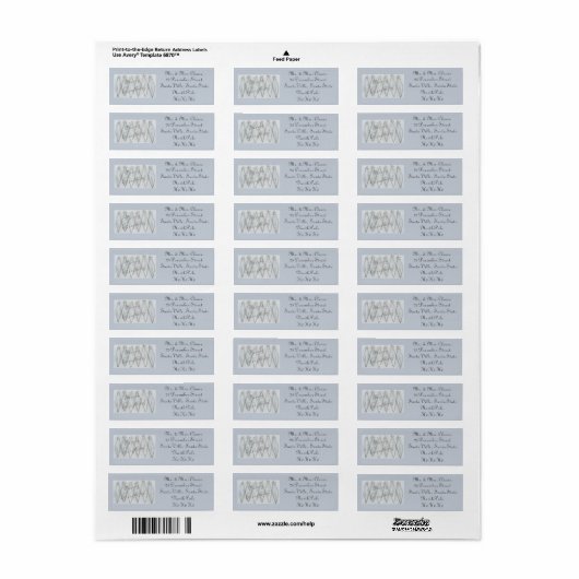  zilveren kerstbal etiket (Full Sheet)